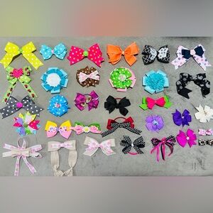 Huge Lot of Handmade Hair Bows!